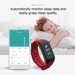 Wewoo Bracelet connecté Smartwatch Plus Tracker Fitness 0.96 pouce Smart Couleur, IP67 Étanche, Mode Sport Support / Moniteur de Fréquence Cardiaque / Pression Artérielle / Sommeil / Rappel d'Appel Bleu pas cher