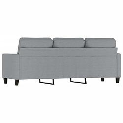 Maison Chic Canapé à 3 places,Canapé droit,Sofa de Salon,Banquette Gris clair 180 cm Tissu -GKD180539 pas cher