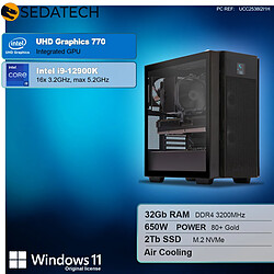 Sedatech Workstation ATX • Intel i9-12900K • 32Go RAM • 2To SSD M.2 • Windows 11