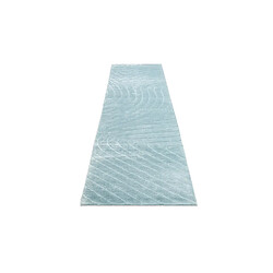 Vidal Tapis de couloir en laine 302x81 bleu Darya pas cher