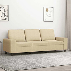 Maison Chic Canapé à 3 places,Canapé droit,Sofa de Salon,Banquette Crème 180 cm Tissu -GKD864422