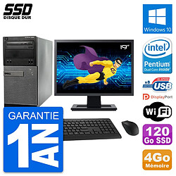 PC Tour Dell 3020 Ecran 19" Intel G3220 RAM 4Go SSD 120Go Windows 10 Wifi - Occasion