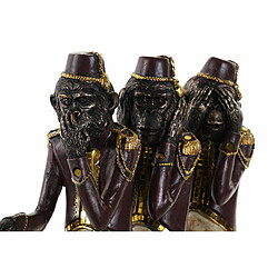 Figurine Décorative DKD Home Decor Singe Tricycle Noir Doré Métal Résine Colonial (40 x 9 x 31 cm)