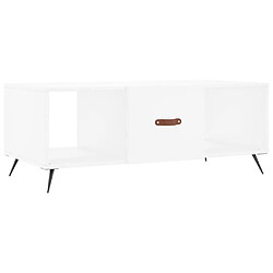 Maison Chic Table basse,Table Console Table d'appoint, Table pour salon blanc 102x50x40 cm bois d'ingénierie -MN14958