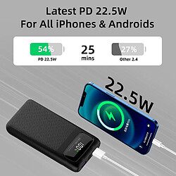 Avis SANAG Power Bank 10000Mah 22.5W Usb C Haute Vitesse 3A Sortie Portable Charge Rapide Pd3.0 Et Qc4.0 Batterie Pour Iphone Samsung Oppo One Plus Xiaomi Ipad Etc. (Noir-1)