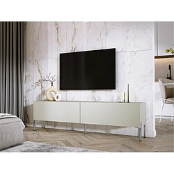 3XELIVING Meuble TV en couleur Cachemire avec pieds droits en chrome, D: l : 170 cm, H : 52 cm, P : 32 cm