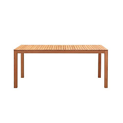 Cstore Table de jardin 6 personnes - 180 x 90 x H.74 cm - En bois d'acacia naturel