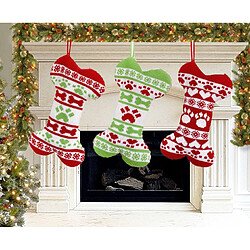 Avis C224 4pcs Chaussettes de Noël Chaussettes de Noël Décoration de Noël Sac cadeau Jacquard Chaussettes de Noël Cheminée Pendentif