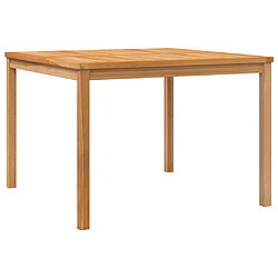 vidaXL Table à dîner de jardin 110x110x77 cm Bois de teck solide