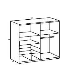 Avis Inside 75 Armoire GRANA 1 porte coulissante graphite 1 porte coulissante verre noir 3 tiroirs