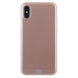 Color Block Coque pour iPhone X/XS Rigide perforée Rose