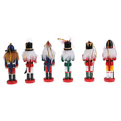 Figurine Casse-noisette En Bois Décoration De Marionnettes 6pcs Soldat Classique