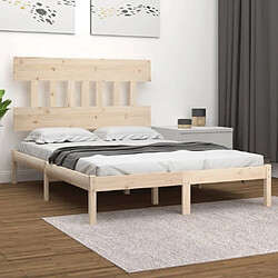 vidaXL Cadre de lit sans matelas 120x200 cm bois massif 