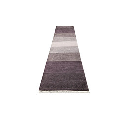 Avis Vidal Tapis de couloir en laine 401x79 brun Darya