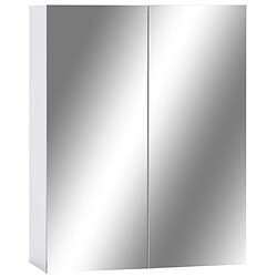 vidaXL Armoire à miroir de salle de bain Blanc 60x15x75 cm MDF