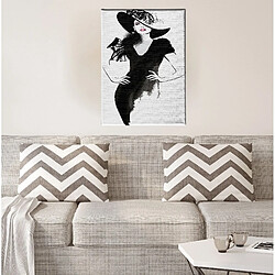 EPIKASA Impression sur Toile Femme 2, Noir, Polyester, 45x3x70 cm