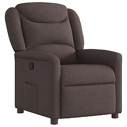 vidaXL Fauteuil inclinable Marron foncé Tissu