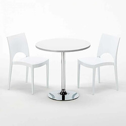 Avis Grand Soleil Table Ronde et 2 Chaises Colorées Set In