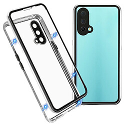 Coque en métal double face, argent pour votre OnePlus Nord CE 5G