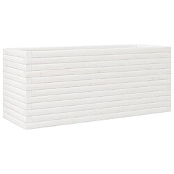 vidaXL Jardinière blanc 110x40x45,5 cm bois de pin massif