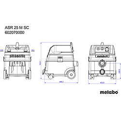 Avis Aspirateur filaire ASR 25 M SC METABO - 602070000