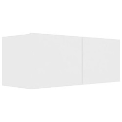 Acheter Maison Chic Meubles TV 3 pcs | Banc TV Moderne pour salon | Meuble de Rangement Blanc Aggloméré -MN98871