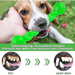 Acheter Jouet de dentition pour chien, os à mâcher en caoutchouc, non toxique et indestructible, bâton molaire pour chien, jouet d'intelligence pour chiot, résistance à la morsure, brosse à dents pour chien, soins bucco-dentaires pour animaux de compagnie.