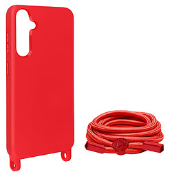 Avizar Coque Cordon Semi-Rigide pour Samsung Galaxy S23 FE Rouge