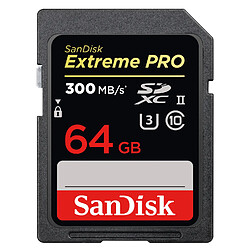 SANDISK Extreme Pro - Carte mémoire flash - 64 Go - UHS-II U3 / Class10 - 1733x/2000x - SDXC UHS-II