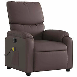 Avis vidaXL Fauteuil de massage inclinable électrique marron similicuir