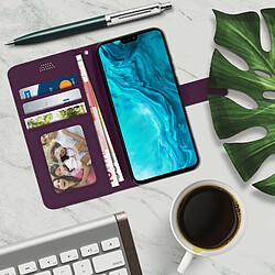 Avis Avizar Housse Honor 9X Lite Étui Folio Porte-carte Fonction Support Vidéo violet