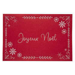 Atmosphera, Createur D'Interieur Set de table de Noël en feutrine - L. 45 x 30 cm - Rouge