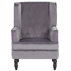 Beliani Fauteuil SANDSET Velours Gris pas cher