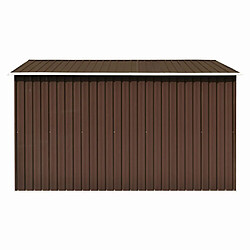 Avis vidaXL Abri de jardin 257x298x178 cm Métal Marron