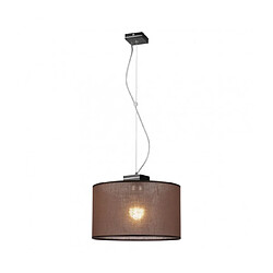 Lumière Suspension Sofia Bois,acier,tissu Wenge 1 ampoule 90cm