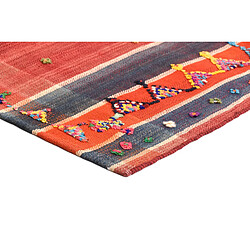 Vidal Tapis de laine 220x148 rouge Jajim pas cher