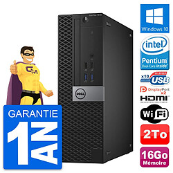 PC Dell OptiPlex 7040 SFF Intel G4400 RAM 16Go Disque 2To HDMI Windows 10 Wifi - Occasion