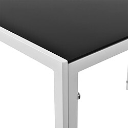 Acheter Table à manger noir blanc avec 4 chaises Bergen similicuir noir [en.casa]