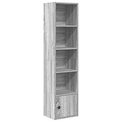 vidaXL Bibliothèque sonoma gris 31x24x127 cm bois d'ingénierie