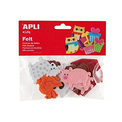 APLI Sachet 18 unités feutrine animaux