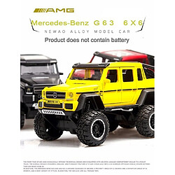 Universal 1/32 alliage moulé sous pression G63 modèle de voiture jouet 6WD 6X6 modèle modifié, avec lumière et son sur la route véhicule cadeau enfant garçon jouet | Voiture jouet moulé sous pression(Jaune)