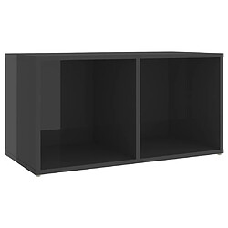 vidaXL Meuble TV gris brillant 72x35x36,5 cm bois d’ingénierie