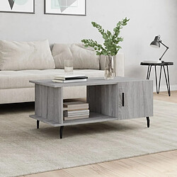 Maison Chic Table basse,Table Console Table d'appoint, Table pour salon sonoma gris 90x50x40 cm bois d'ingénierie -MN42358