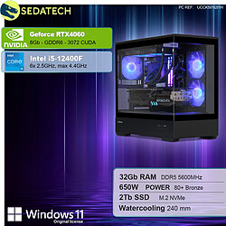 Sedatech PC Gamer V360 • Intel i5-12400F • RTX4060 • 32Go DDR5 • 2To SSD M.2 • Windows 11