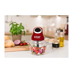 Mini-hachoir 500ml 200w rouge - 24660-56 - RUSSELL HOBBS pas cher