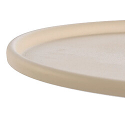 Pegane Table d'appoint ronde en fer coloris beige - Diamètre 54 x Hauteur 51.5 cm