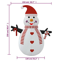 vidaXL Bonhomme de neige gonflable avec LED 250 cm pas cher