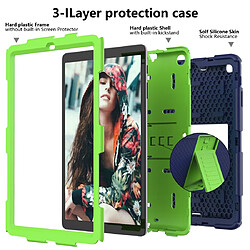 Acheter Wewoo Housse Coque de protection antichoc en silicone bicolore avec support pour Galaxy Tab A 10.1 2019 / T510 Bleu foncé + Vert