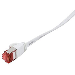 Avis LogiLink Câble patch plat U/FTP, Cat.6A, 10,0 m, blanc ()