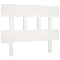 Maison Chic Tête de lit scandinave,Meuble de chambre Blanc 93,5x3x81 cm Bois massif de pin -MN24881